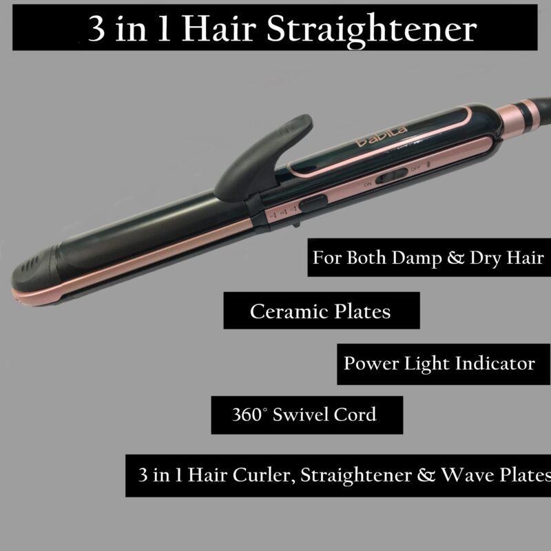 Babila PRO 3 IN 1 Hair Straightener-BHS-E51 - Image 4