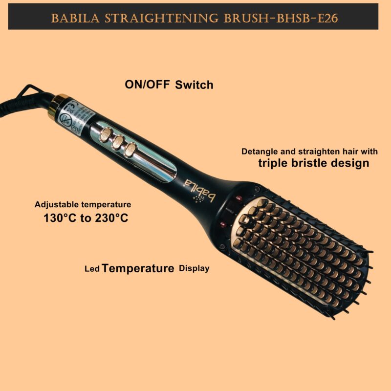 Babila Hair Straightening Brush-BHSB-26 - Image 2