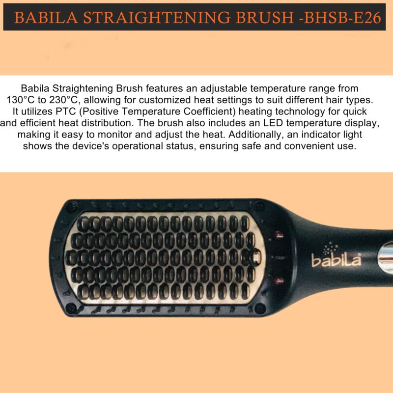 Babila Hair Straightening Brush-BHSB-26 - Image 4