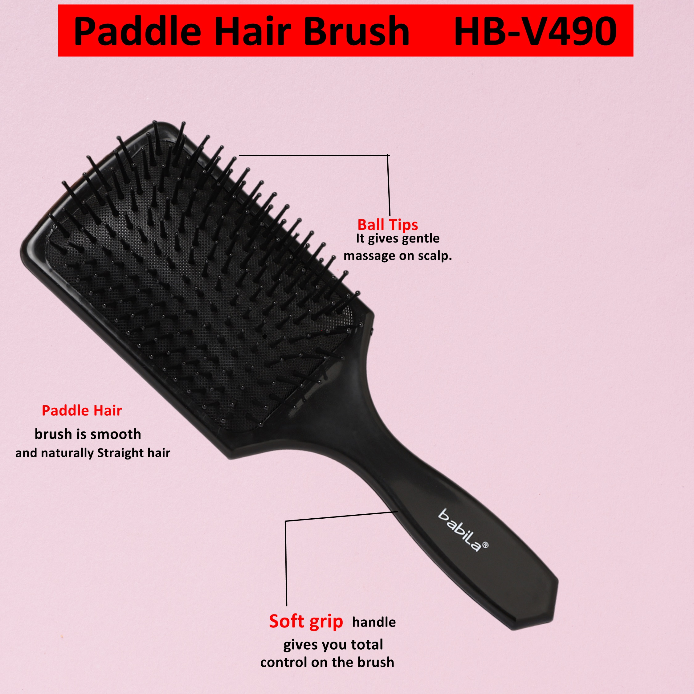 Babila Luxe Paddle Brush - Image 2